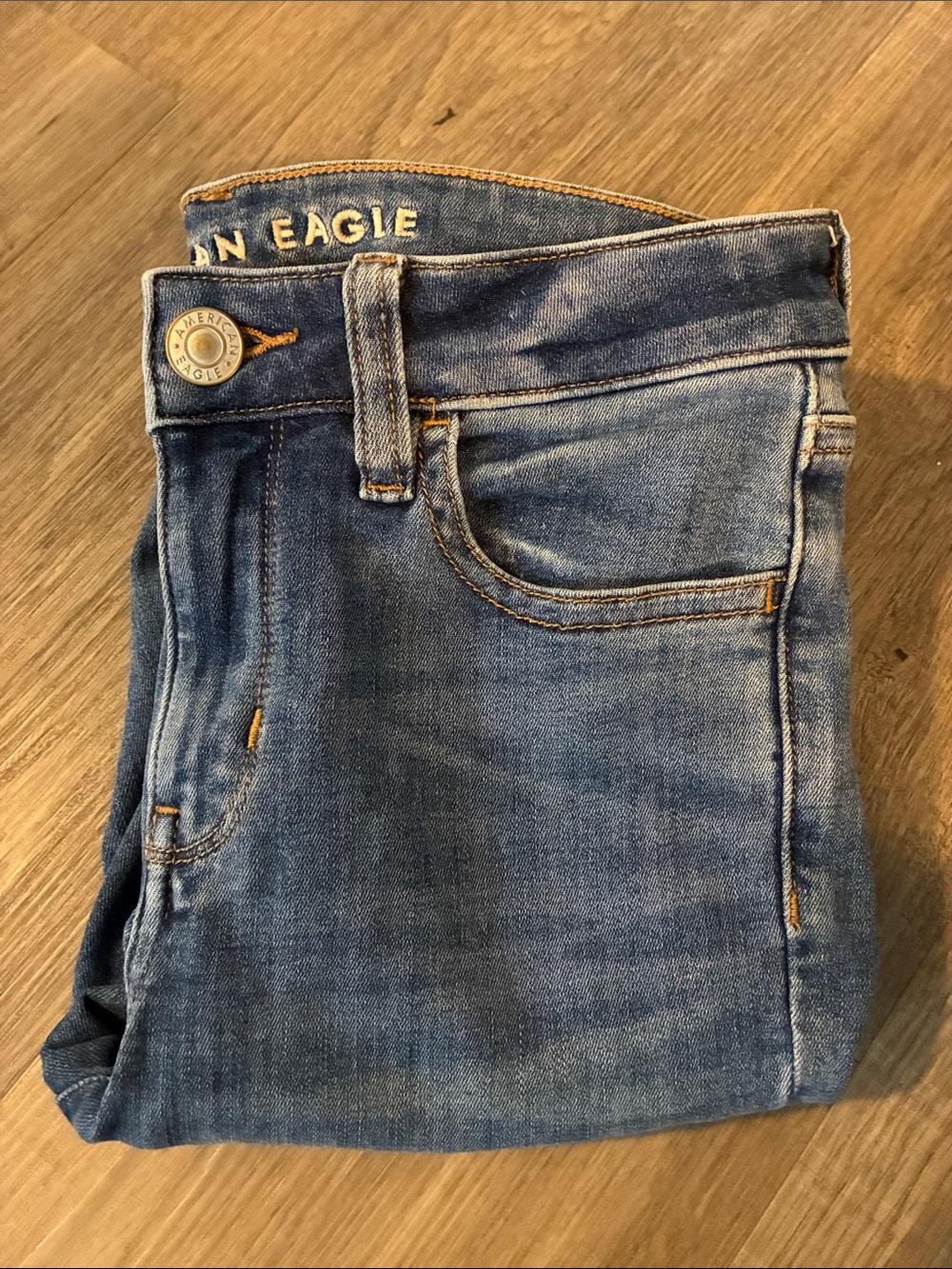 American Eagle Light Blue Denim Next Level Stretch Skinny